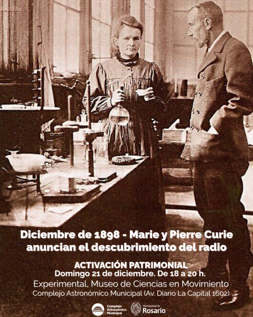 Activación patrimonial en EXPERIMENTAL - La invención del radio por los Curie